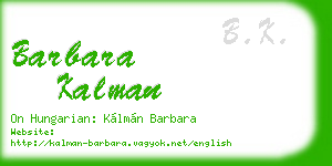 barbara kalman business card